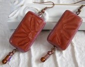 Subtle Sunset Copper Mica Shift Polymer Clay Earrings