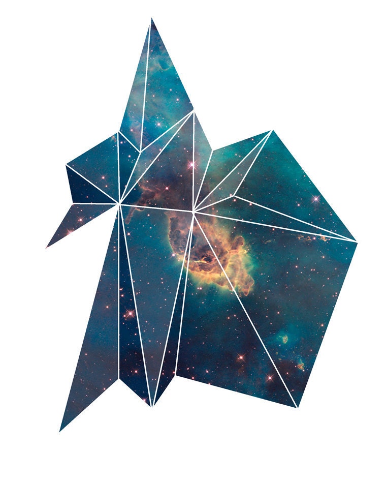 If I Could I Would Give You the Entire Universe II Night  8 x 10 Inch Digital Illustration Print