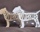 Bull Terrier Dog Puzzle Wooden Toy Hand Cut with Scroll Saw