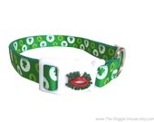 Dog Collar Kiss Me, I'm Irish St. Patrick's Day  - 21 adjustable to 35 - thedoggiehouse