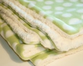 Baby Blanket Gender Neutral Green and White Polka Dotted Gender Neutral Baby Blanket EtsyKids Team