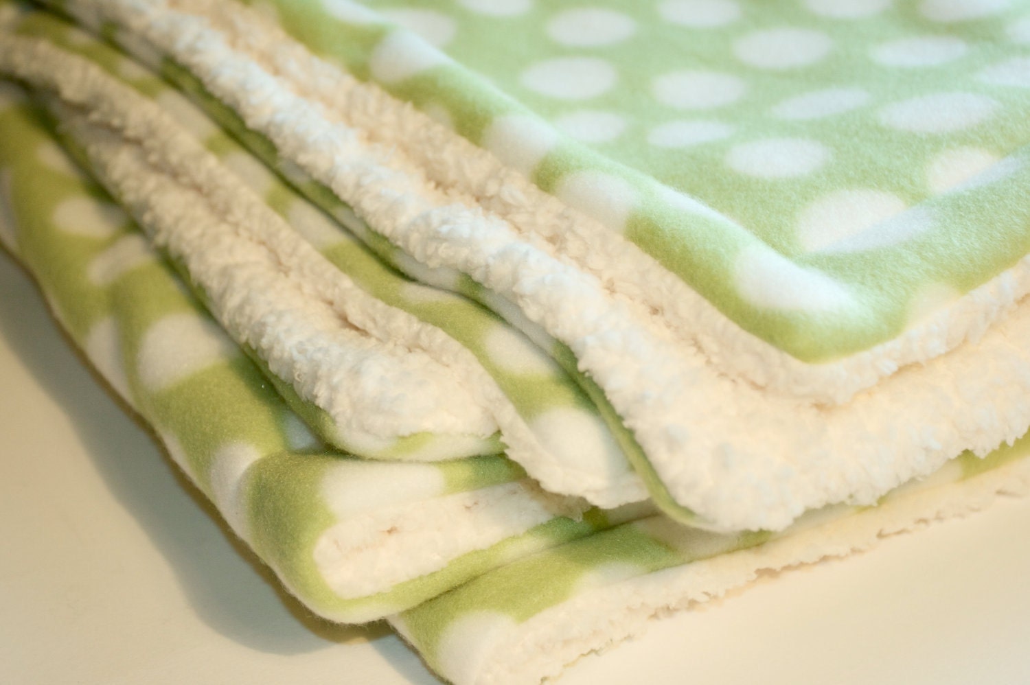 Baby Blanket Gender Neutral Green and White Polka Dotted Gender Neutral Baby Blanket EtsyKids Team