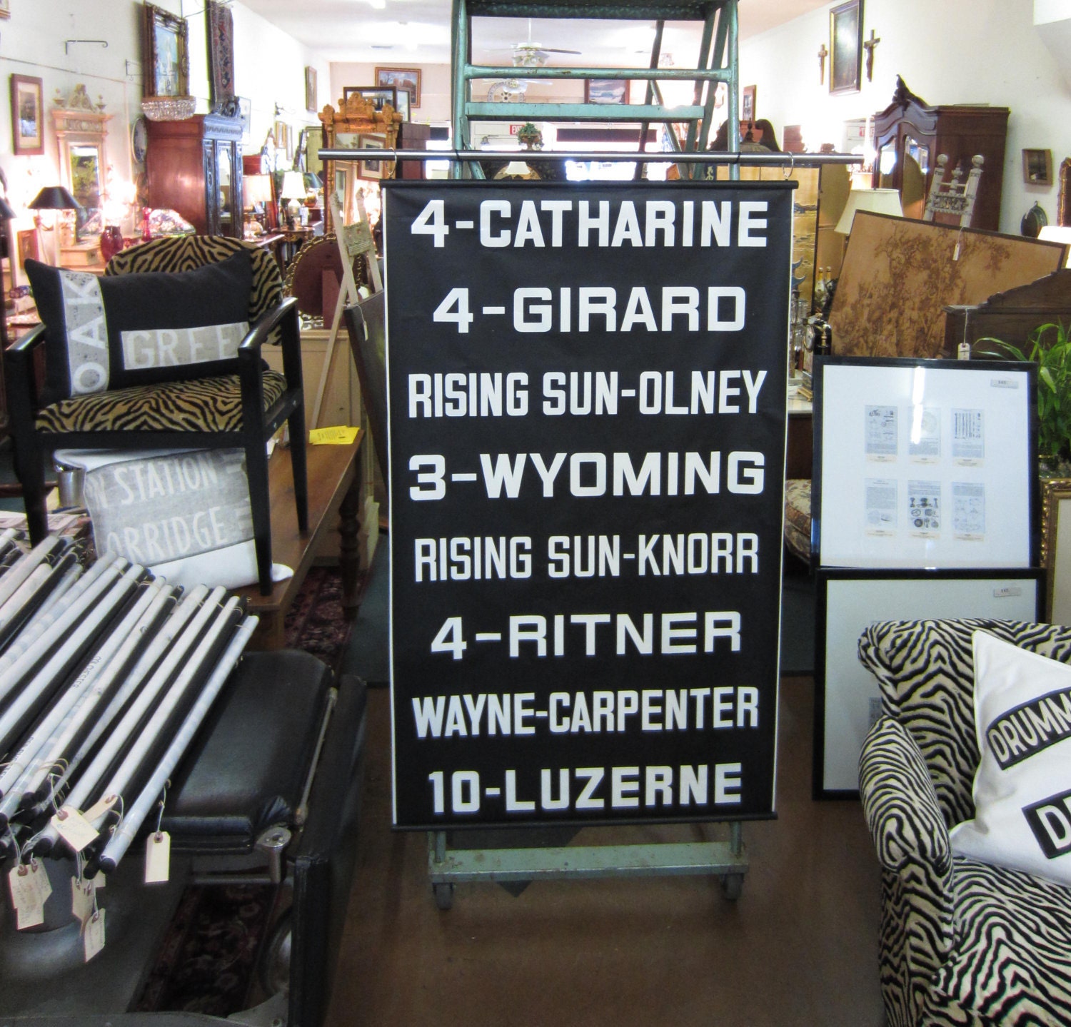vintage american bus roll. catharine to 10 luzerne.