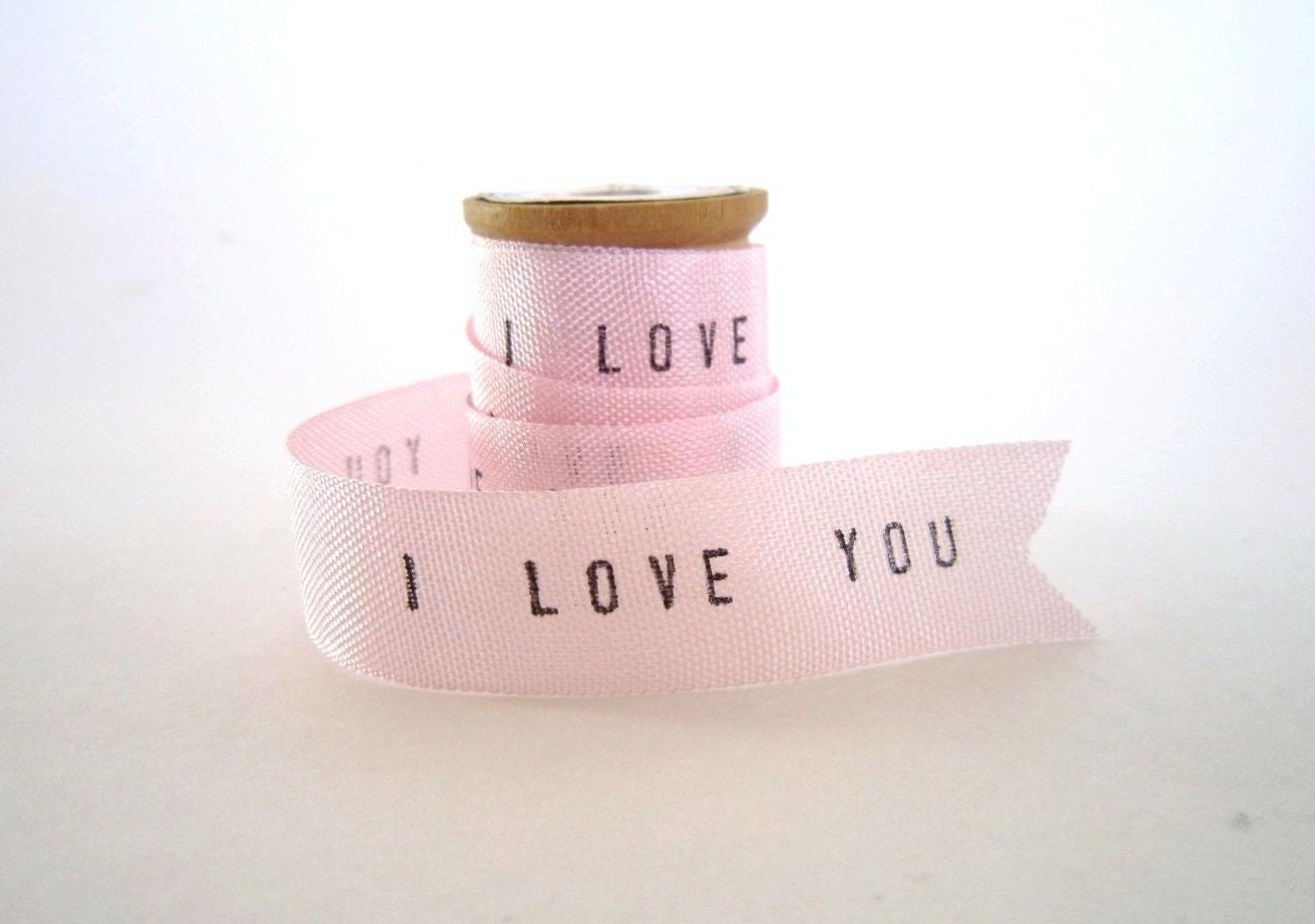 Personalized Ribbon 4 YARDS i love you ribbon personalized wedding gifts shabby chic wedding decor wedding favors custom ribbon