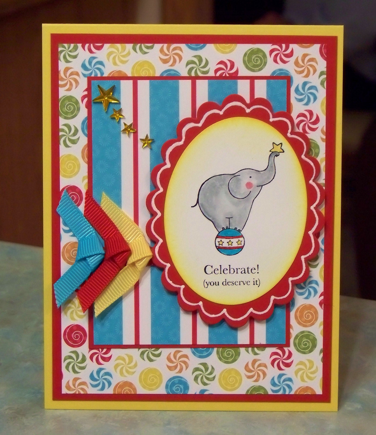Birthday Card, Stampin Up Under the Big Top Celebration