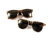 Sweetheart Sunglasses Set His and Her Wood Veneered Sunglasses // Bride and Groom