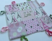 Baby Girl Blanket Lovey with Custom Hand Embroidery by  Dolce Dreams