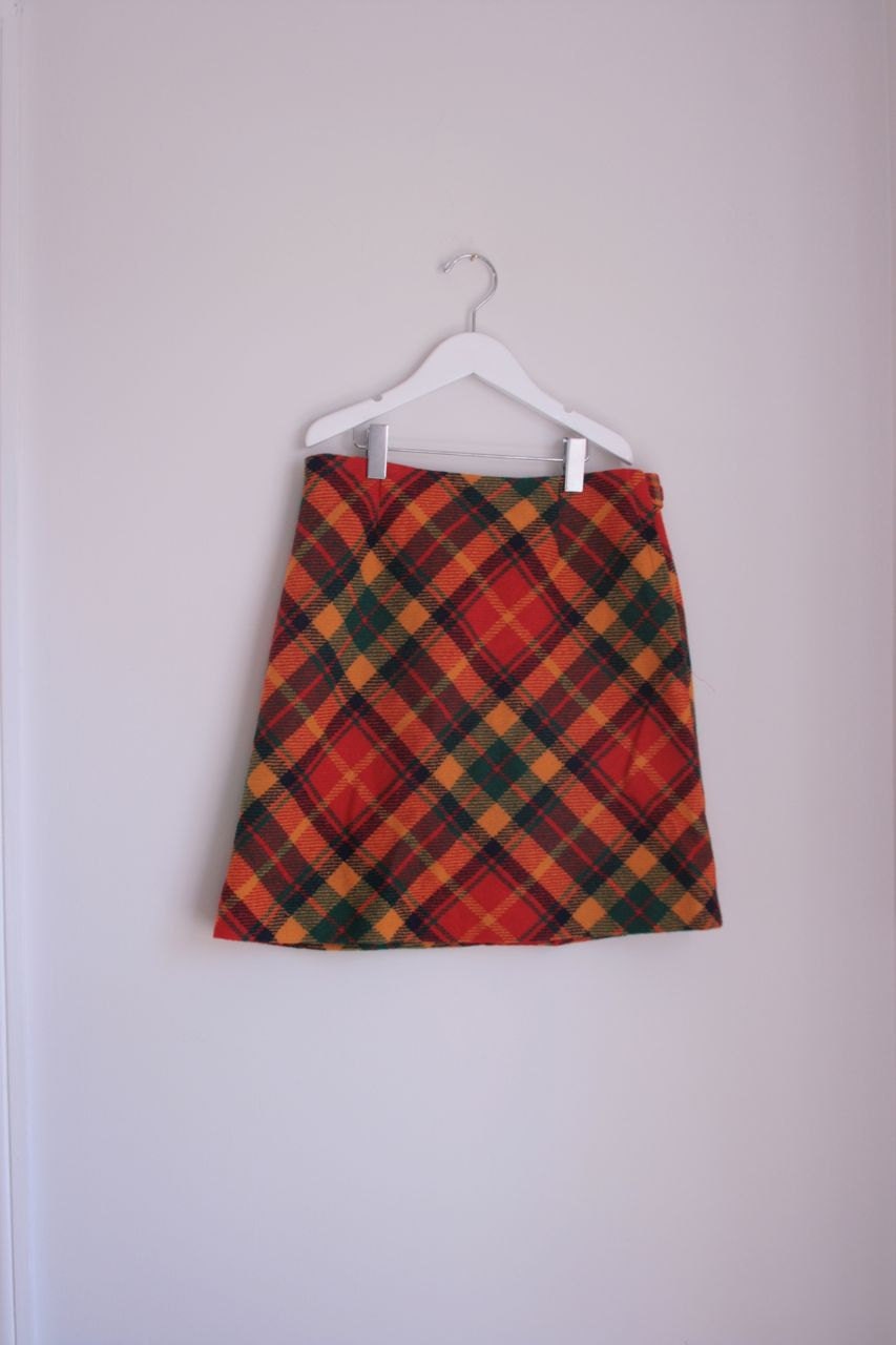 Vintage plaid mini girls size 10