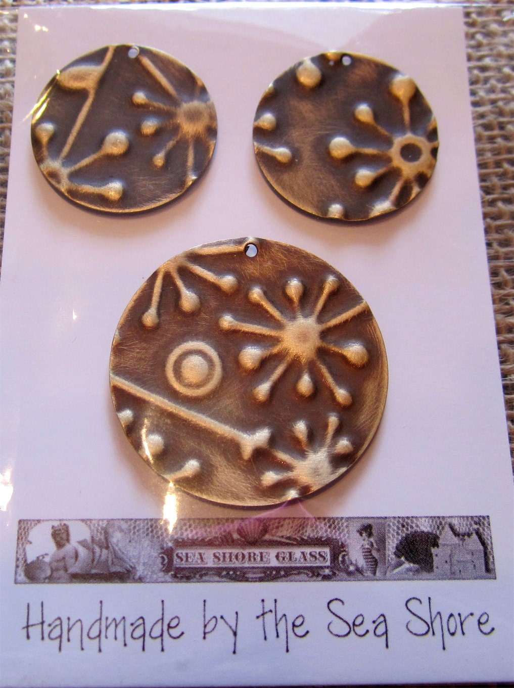 Vintaj Natural Brass altered pendants and charms
