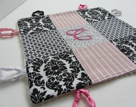 Baby Girl Lovey with Custom Hand Embroidery by Dolce Dreams