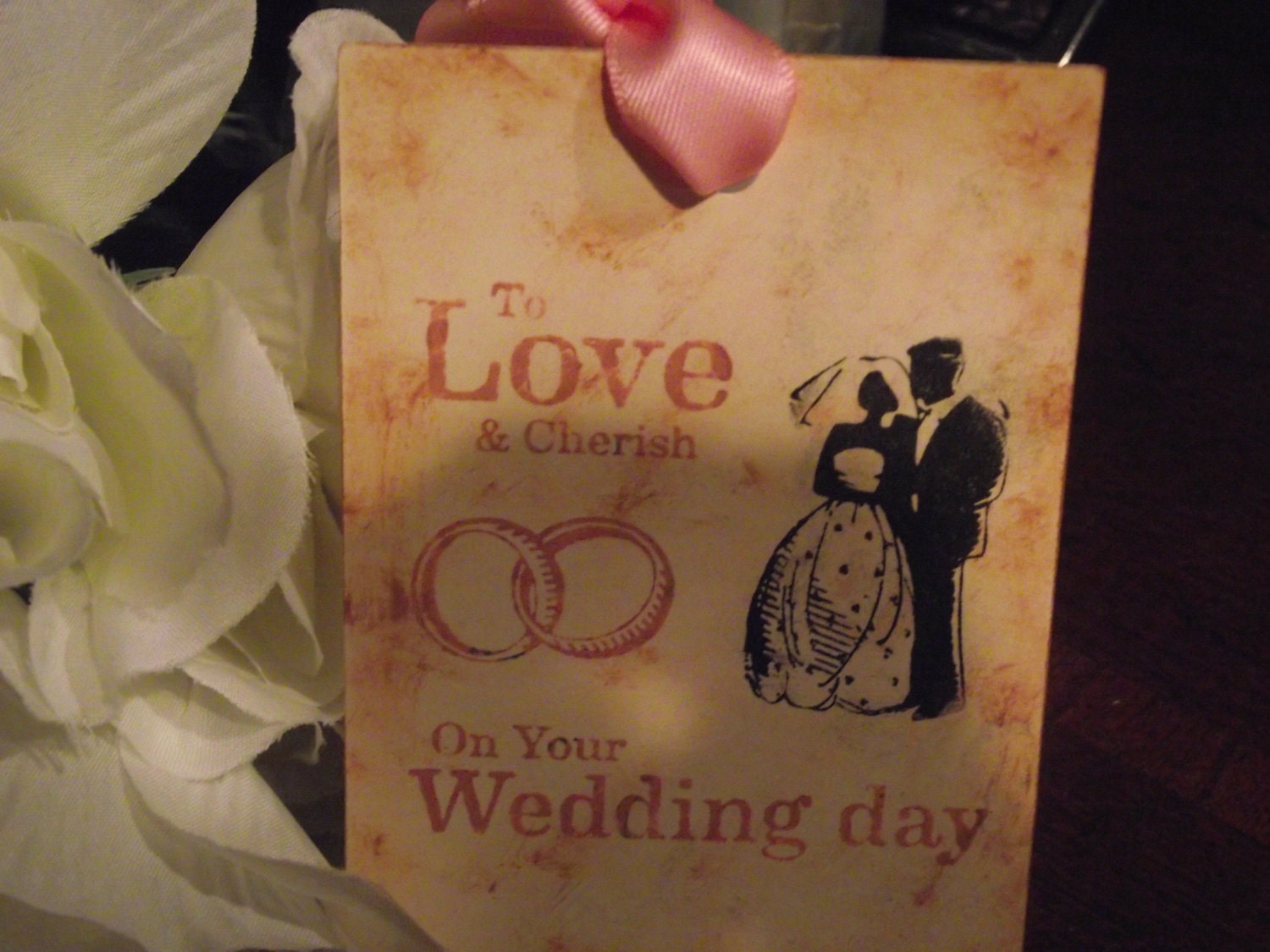 Wedding  Wish  Tags  With  Groom  And  Bride
