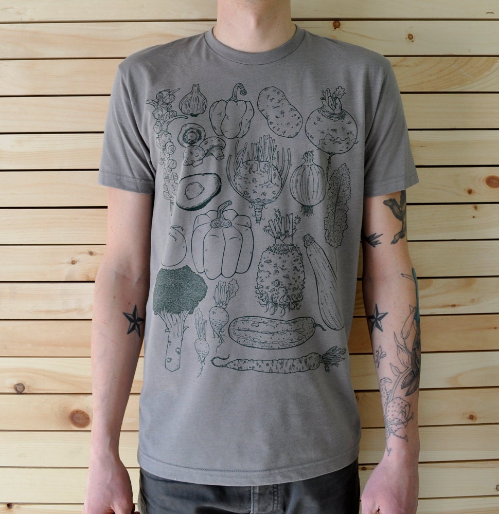 Vegetables Tee Grey