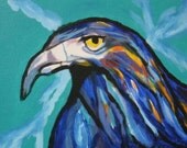 A Mystical Raven 11X14 painted on canvas board