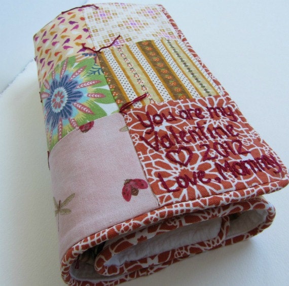 Baby Girl Quilt with Personalized Hand Embroidery by Dolce Dreams