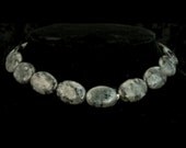 Grey Labradorite Large Flat Oval Beads