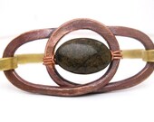 Loop Bracelet with Brown Stone