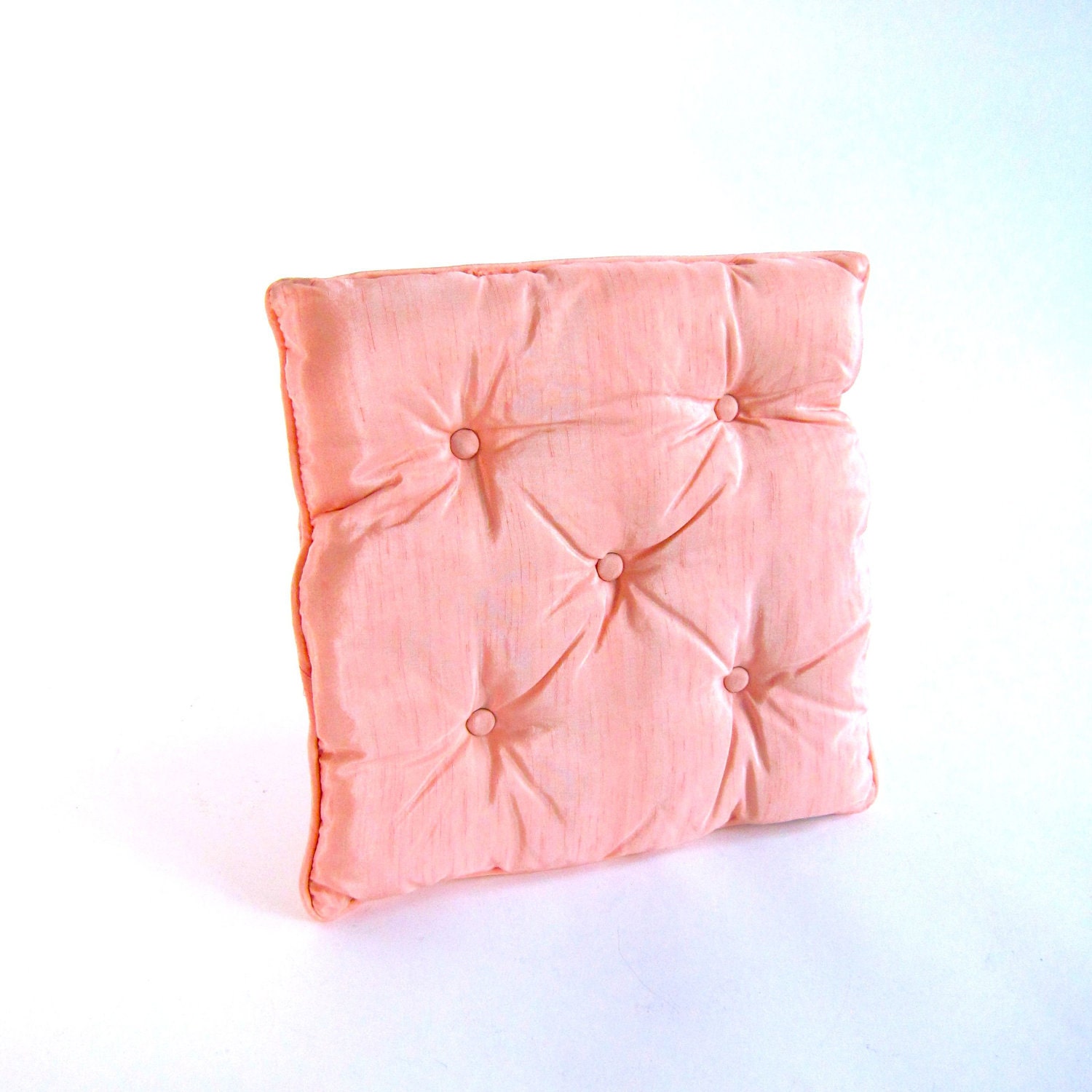 Hollywood Regency Pink Square Tufted Pillow