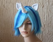 Vinyl Scratch DJ Pon-3 costume cosplay wig - blue streak wig  / unicorn / friendship is magic / My Little Pony / Prince Shining Armor