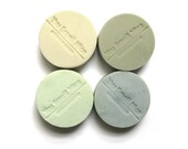 Semi Personalized Custom soaps - choose from natural blue or green  and available scent - for men or women - made scratch cold process