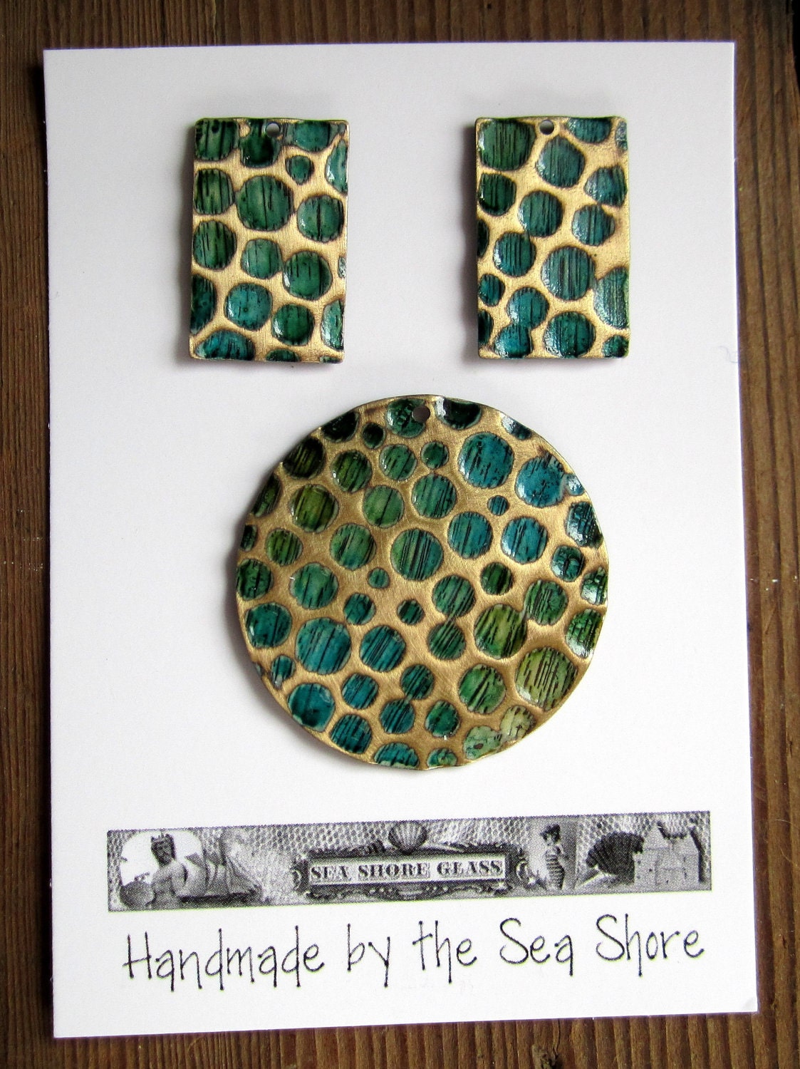 Vintaj Natural Brass altered pendants and charms