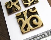 Vintaj Natural Brass embossed pendants and charms
