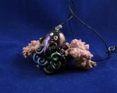 Cosmic Octopus Necklace - Handmade Polymer Clay Jewelry
