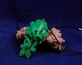 Jade Cuttlefish Necklace - Handmade Polymer Clay Jewelry