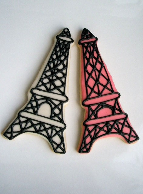 Eiffel Tower, French, Paris cookie favors