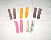 ribbon-covered hair clips