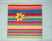 striped flower card