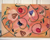 Large Painting, Contemporary, Colorful, Canvas, Modern Landscape