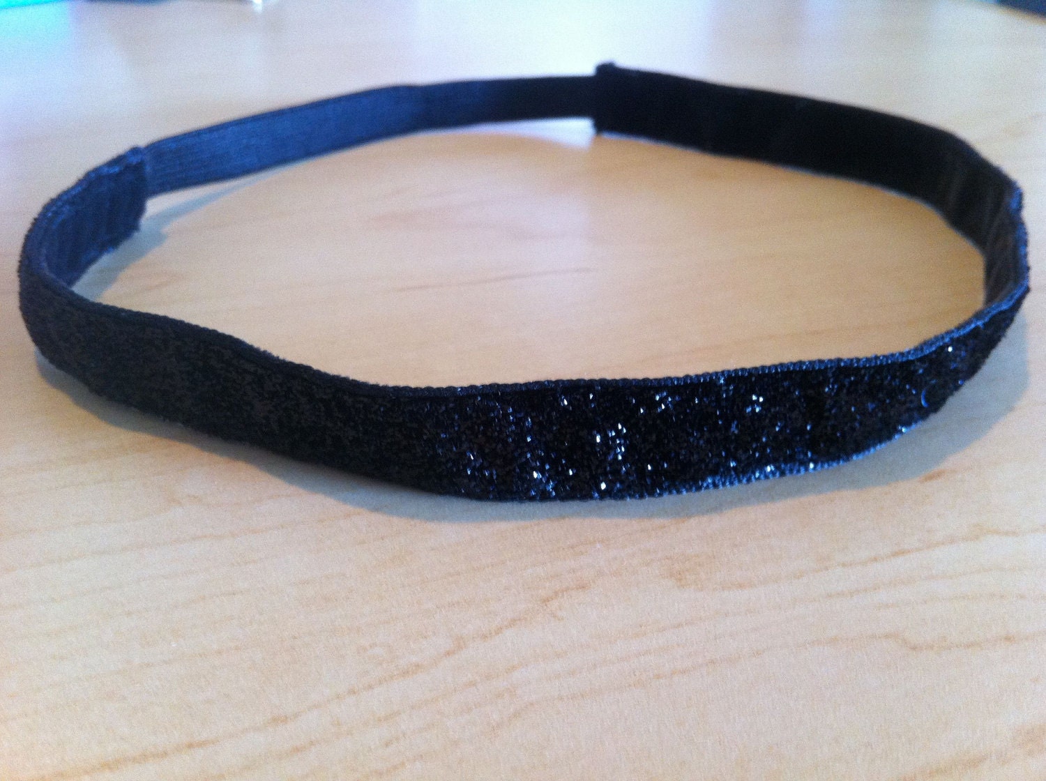 Black Sparkle Headband (5/8" wide)