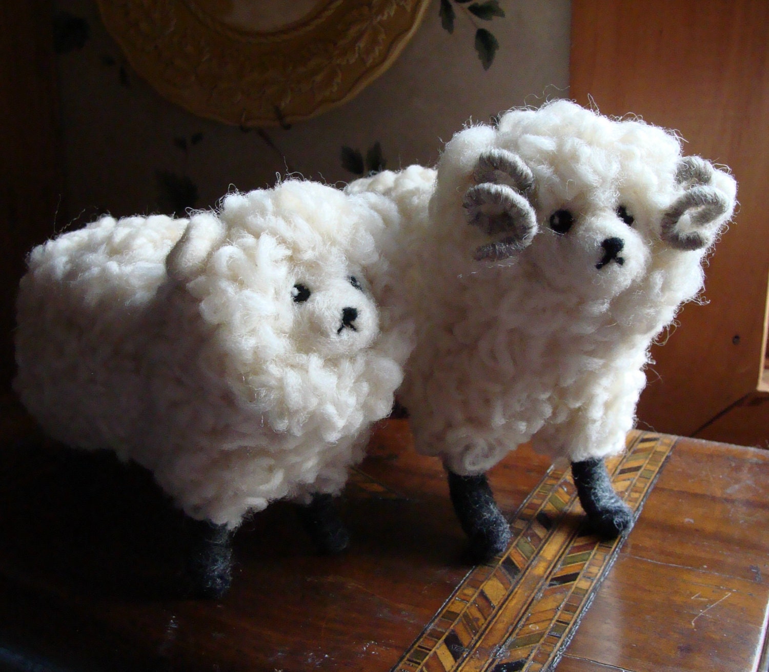 Needle Felted Sheep and Lamb Animals - Soft Sculpture Needlefelted Animals by Bella McBride