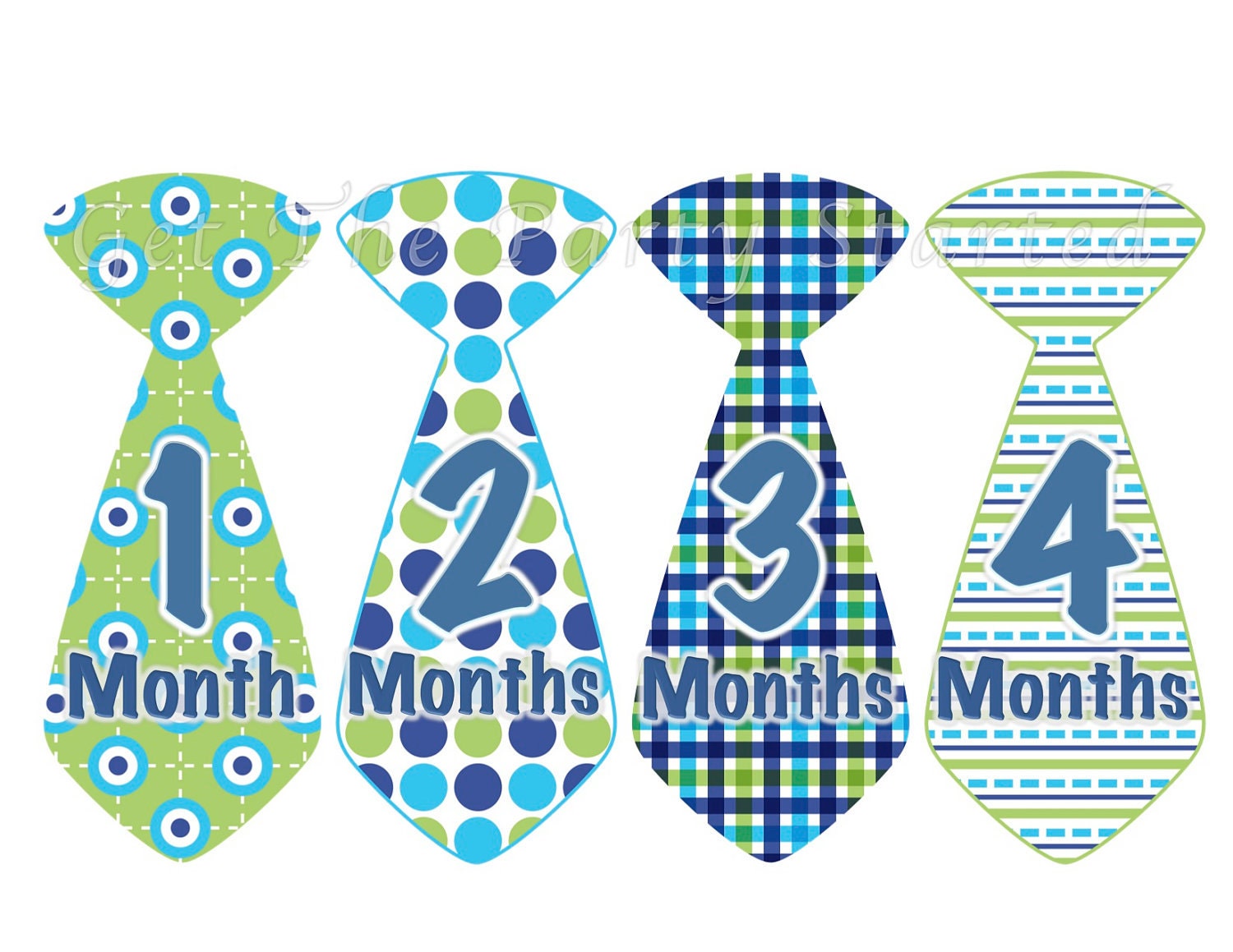 Baby Month Stickers Baby Boy Monthly Onesie Stickers Blue Green Plaid Preppy Boy Tie Month Stickers Baby Shower Gift Photo Prop Edward