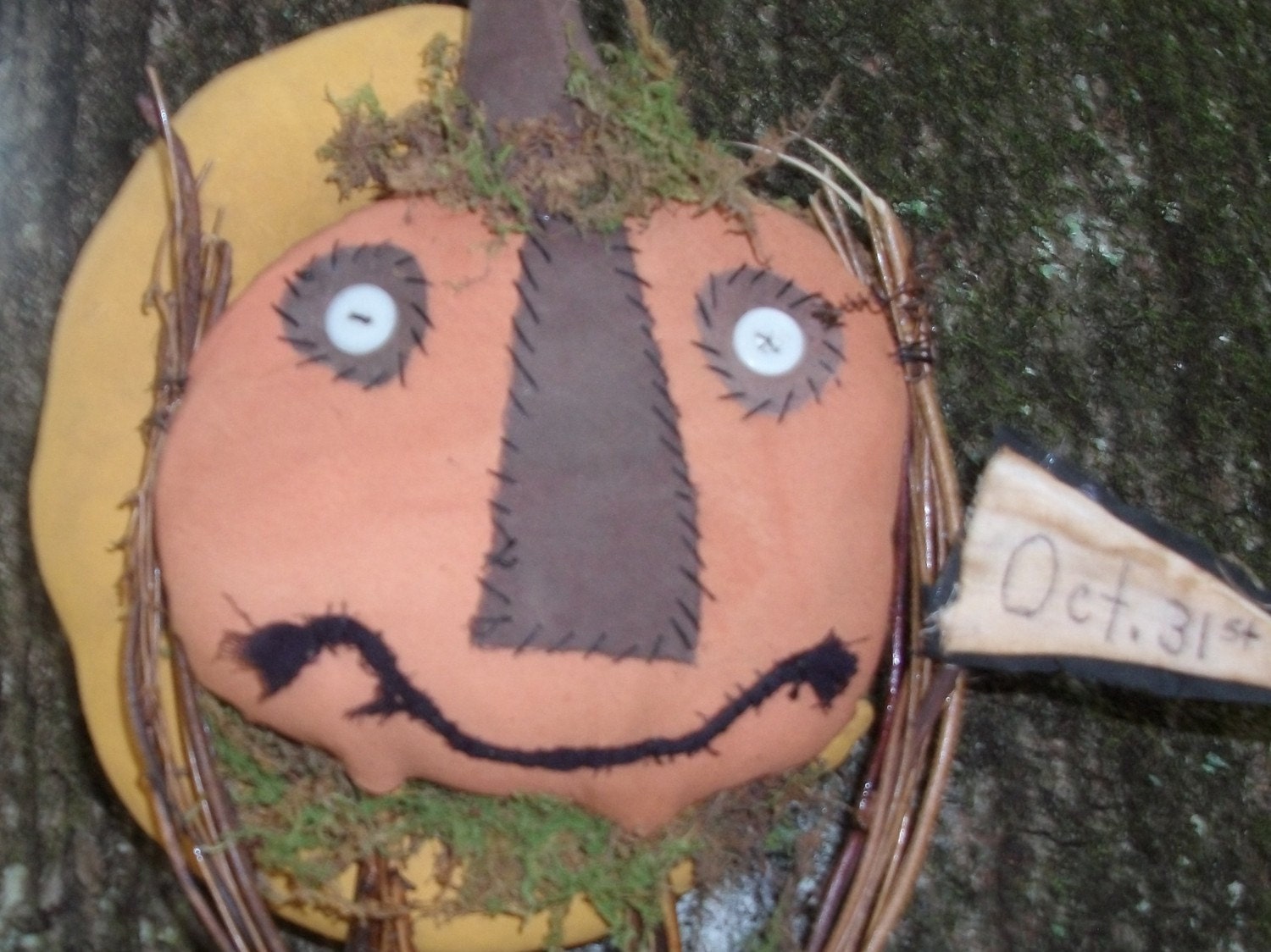 Primitive Halloween Pumpkin Party Jack- Ready to Ship