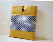 iPad 3 Mustard  iPad Case Quilted Linen Cotton Ipad Bag iPad Cover iPad Sleeve Ipad 1 Ipad 2 Sleeve tagt team