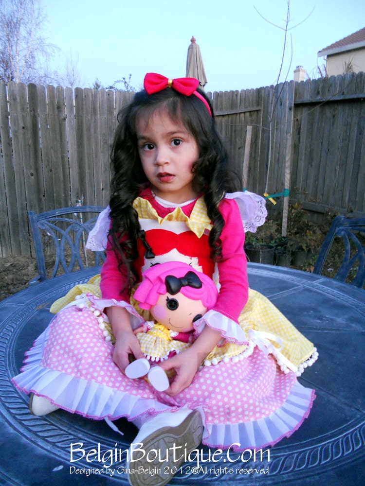 Lalaloopsy Birthday Dress PAGEANT OOC Custom 3/6m 9m 12m 18m 2T 3T 4 5 6 7 8 10 BelginBoutique.com