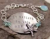 It Matters To This One- Sterling Silver And Apatite Starfish Bracelet