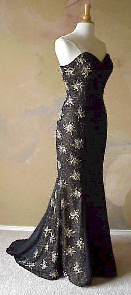 Style 8200 / Strapless evening gown / black pageant dress