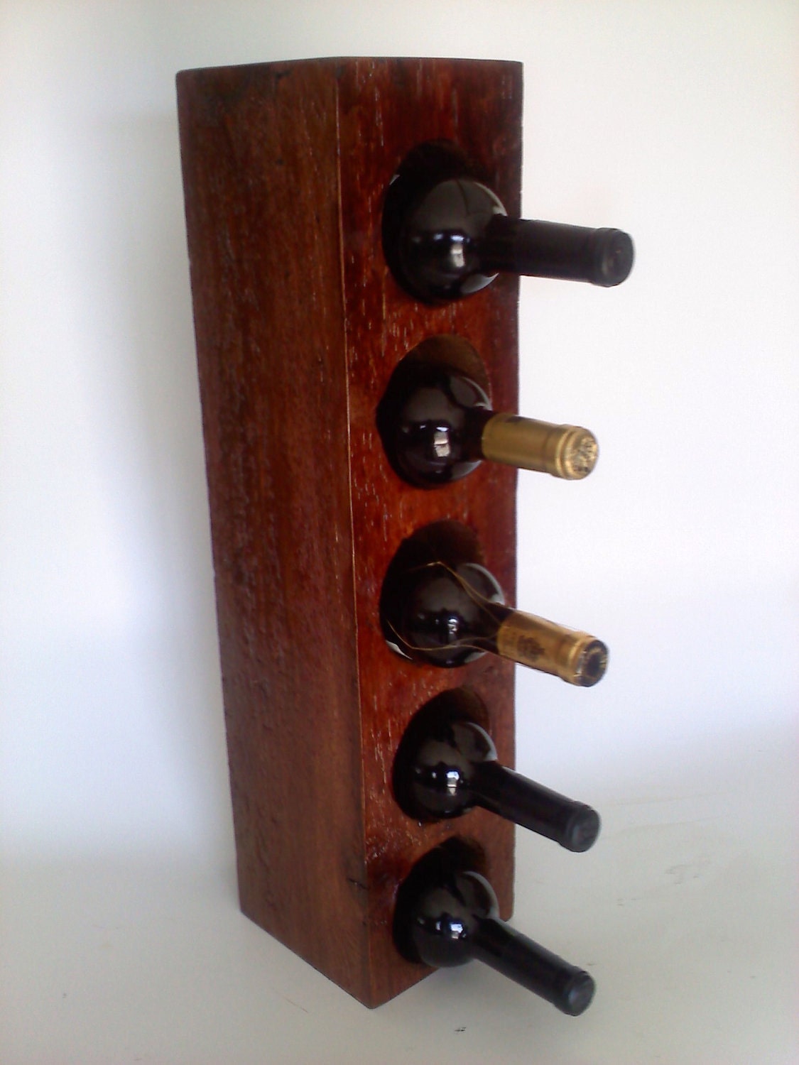 Country cedar wine bottle holder