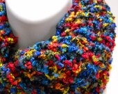 Hand Knit Multi Colored Scarf