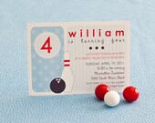 BOWLING Birthday Party Invitation - Boy or Girl Bowling Lanes Invitation - Customized Printable Invitation