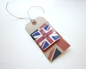 Union Jack,  large handmade porcelain sew on button