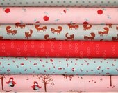 Aneela Hoey Fabric -  A Walk In the Woods  Red Riding Hood - Moda, Designer Fabric  1/2 yard set