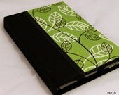 Kindle Touch, Kindle Fire, Kindle Classic Case - Hardcover Book Style, Trendy Green Leaf Fabric,Magnet Close