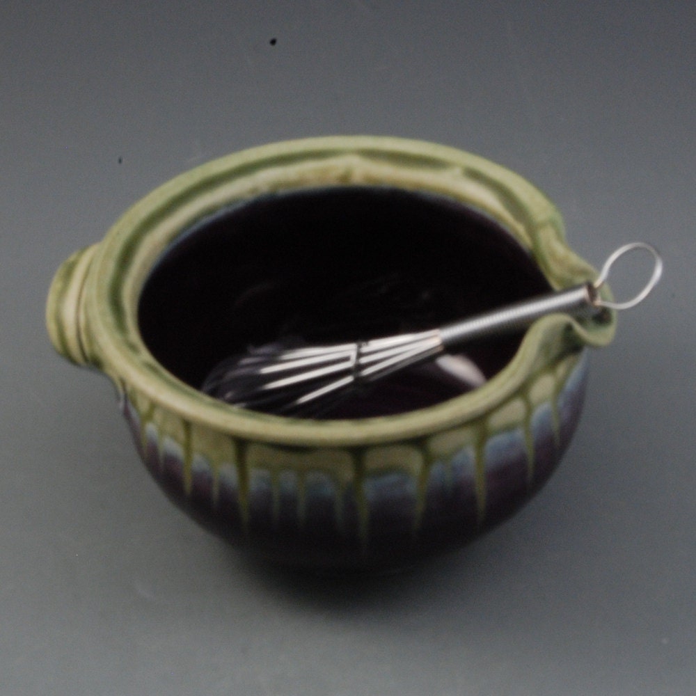 Mini Batter Bowl - Eggplant Purple and Fern Green