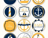 Nautical Baby Shower PRINTABLE Party Circles by Love The Day Il_170x135