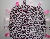 Tag Blanket, Leopard, Pink, Baby