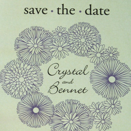 Sage, Moss Green Floral Save the Date: customize the colors