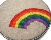 Rainbow modern cross stitch